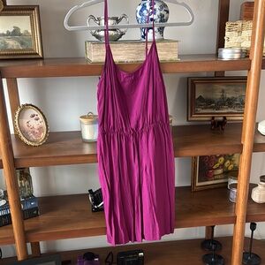 Old Navy Pink Midi Dress with Soft Fabric and Gathered Waist